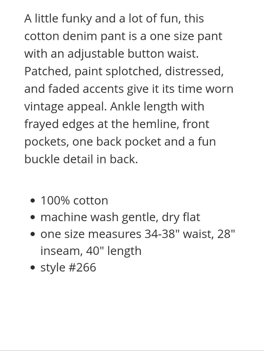 Magnolia Pearl Calico Miners Denim Pants - Picture 6 of 11